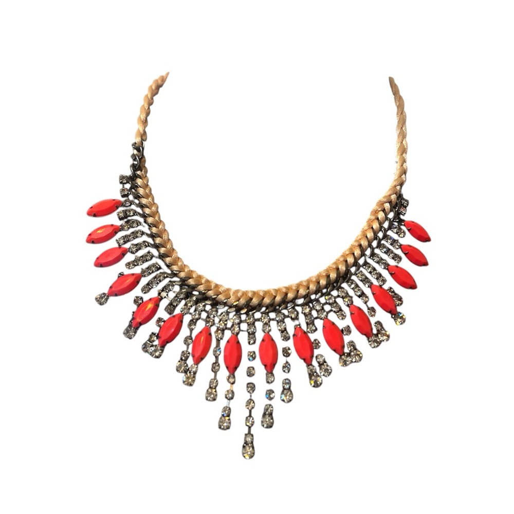 Elegant Red and Gold Necklace